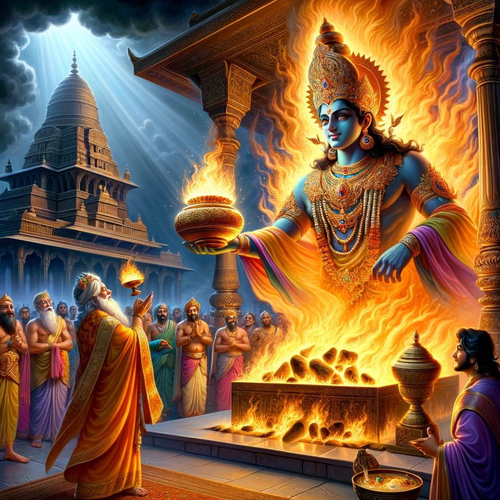 Vishnu’s Messenger Approaches Dasharatha